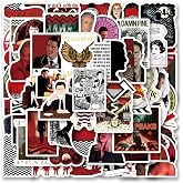 61pcs Twin Peaks Aesthetics Cartoon Waterproof Vinyl Stickers for Water Bottles Laptop Suitcase for Birthday Party Supplies Halloween Decoration Favors