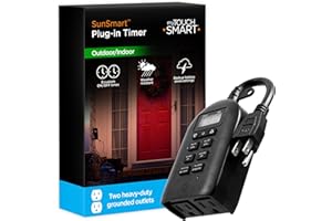 MYTOUCHSMART My TouchSmart 33862 Outdoor/Indoor SunSmart 7-Day Plug-in Digital Timer