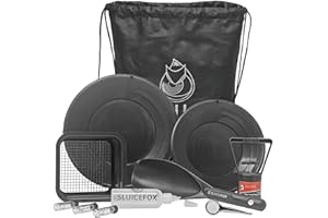 Sluice Fox Backpack Gold Prospecting kit with Classifier: Two Spiral Gold Pans, Plastic Gold Shovel or Pay Dirt Scoop and Black Sand Gold Separator Magnet