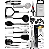 Home Hero 25pc Kitchen Utensil Set - Nylon & Stainless Steel Cooking Utensils - Non-Stick Kitchen Utensils with Spatula - Kit