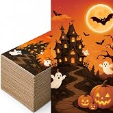 Halloween Napkins Paper, Halloween Dinner Napkins Table Decorations 50 Pcs | Pumpkin Halloween Paper Napkins Disposable for Bathroom, Table, Dinner, Halloween Party Decorations Guests Napkins