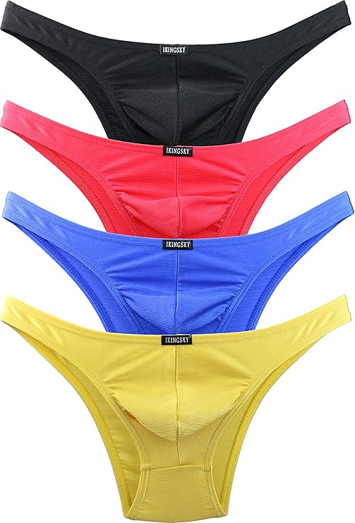iKingsky Men's Cheeky Underwear Mens Pouch Bikini Panties Sexy