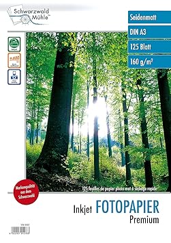 Schwarzwald Mühle A3 Papier: 125 Bl. Inkjet Fotopapier Premium matt 160 g/m² A3 (Druckerpapier A3)