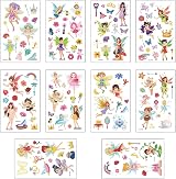 Kaderas 10 Sheets Glitter Fairy Temporary Tattoos Kids Girls Party Favors view 2