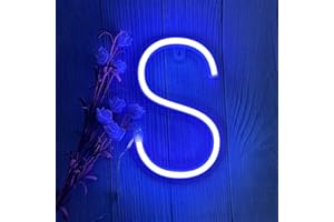 ENUOLI Neon Signs, Letters Light Neon Letters Marquee Letters with Lights Blue Light Up Signs for Wall Decor Christmas Party Bar Decorations Lights for Wedding Birthday (S)
