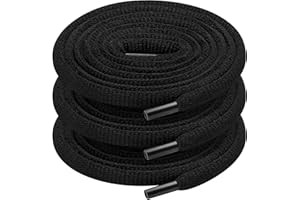 UpUGo 3 Pair Oval Shoe Laces, Half Round 1/4" Shoelaces for Athletic Running Sneakers Shoes Boot Strings