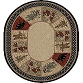 Rug Empire Rustic Lodge Cades Cove Area Rug, 7'10" x 9'10" Oval
