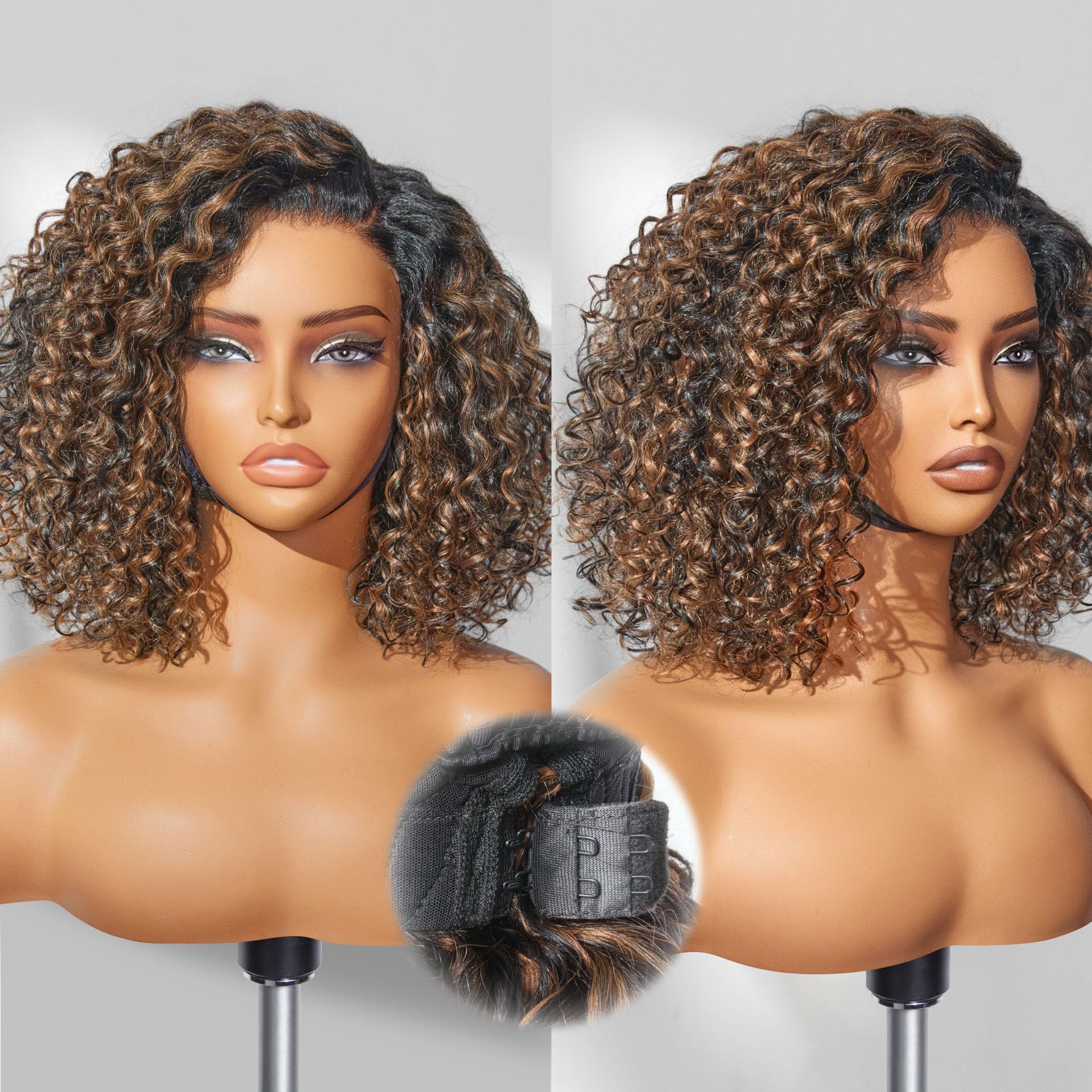 LUVME HAIR 100% Human Hair Wigs Curly Deep Wave