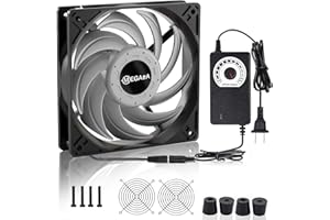 MEGAttA 120mm Cooling Fan with AC Plug,High Speed 2500 RPM Low Noise,Cooling for Receiver,Raspberry, PlayStation, Game Consoles, Fiber Modem, Internet Gateway,Cabinet(Light Gray,1PCS)