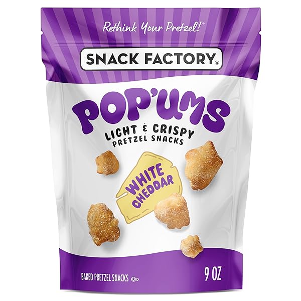 SNACK FACTORY POP’UMS WHITE CHEDDAR PRETZEL SNACKS, 9...