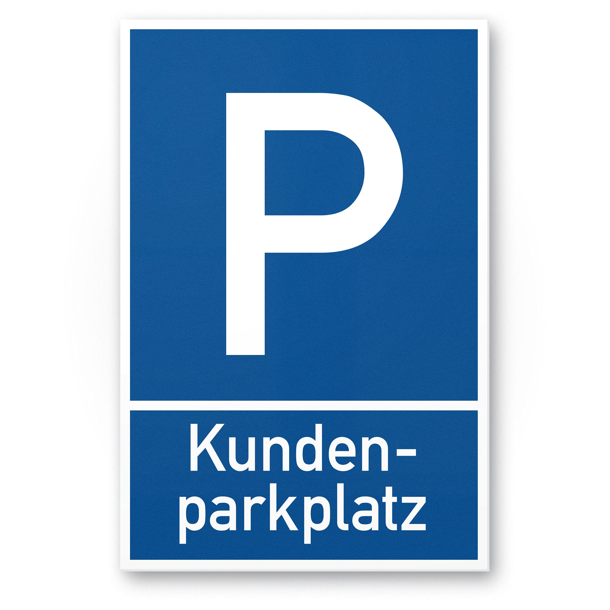 Plastic Sign for Car Parking (Blue, 20 x 30 cm), Private Parking – Only Customers, Parking Sign Reserved – Parking Space Free Hold, Parking Space Rent Customers
