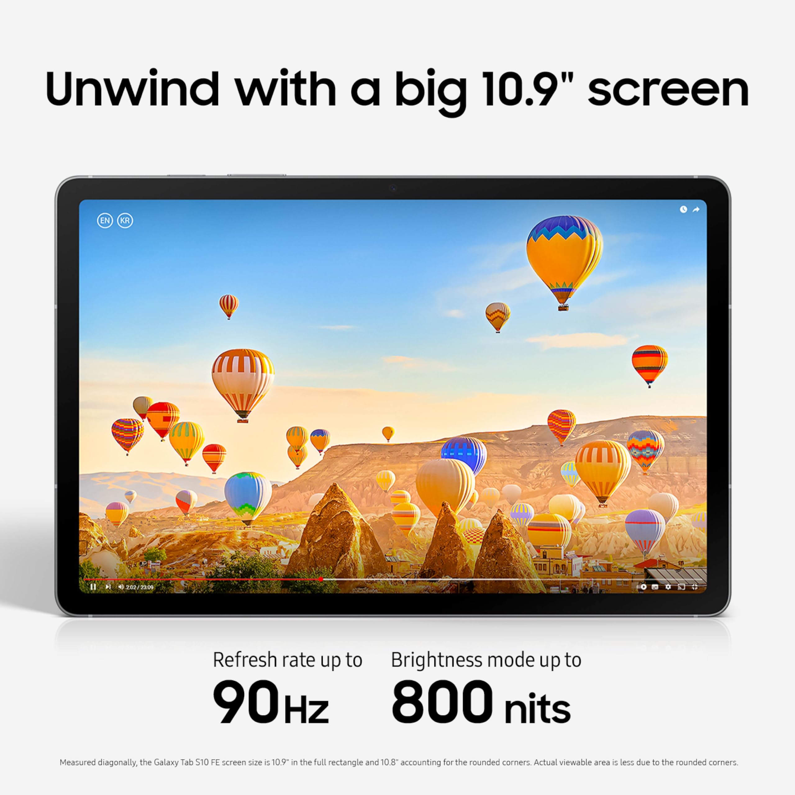 SAMSUNG Galaxy Tab S10 FE 128GB WiFi Android Tablet, Large Display, Long Battery Life, Exynos 1580 Processor, IP68 Water-Resistant, 90 Hz Refresh, S Pen for Note-Taking, US Version, Gray