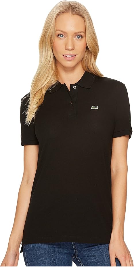 Amazon Lacoste ラコステ トップス サイズ 2 Eur34 Xonesize シャツ Short Sleeve Two Button Classic Fit Piqu Black レディース 並行輸入品 シャツ ブラウス 通販
