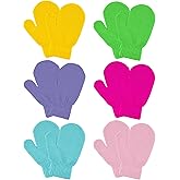 MENOLY 6 Pairs Toddler Mittens Magic Stretch Mittens Winter Warm Kids Knit Gloves for Little Girls Boys