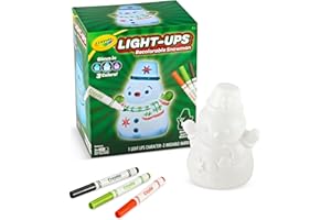 Crayola Light-Ups - Snowman, Light Up Snowman Toy, Christmas Gift for Grandkids & Kids, Reusable Coloring Craft Toy, Decoration for Indoors, Stocking Stuffers