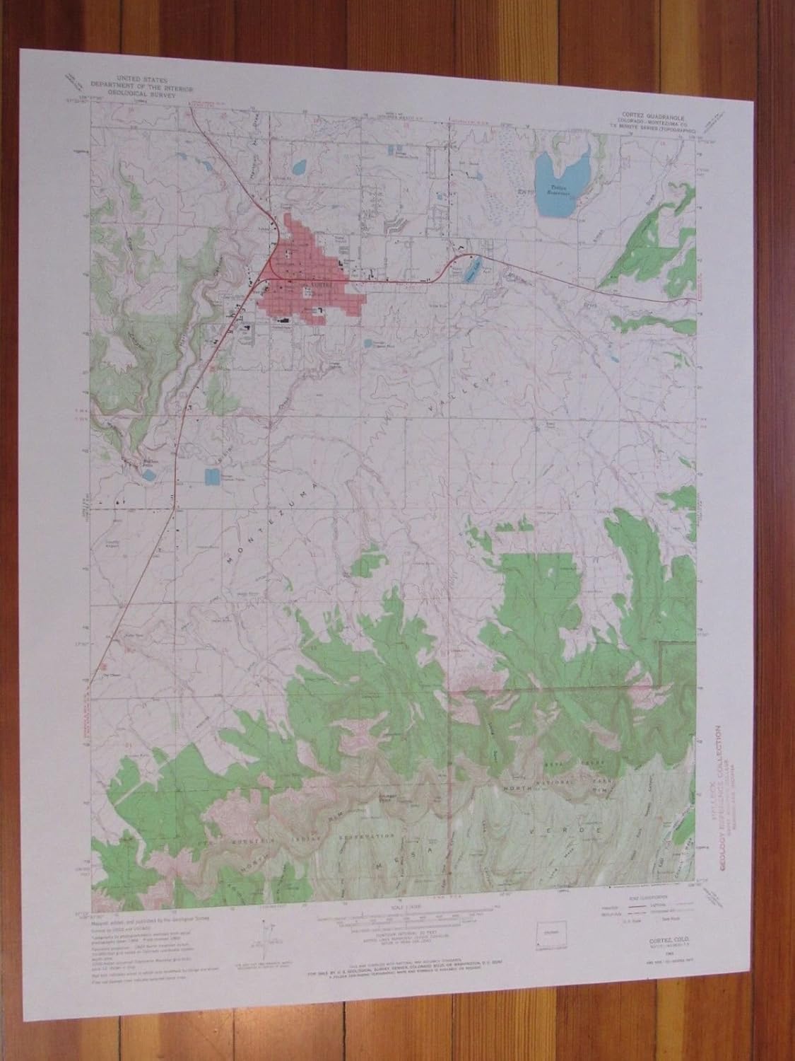 Cortez Colorado 1967 Original Vintage USGS Topo Map