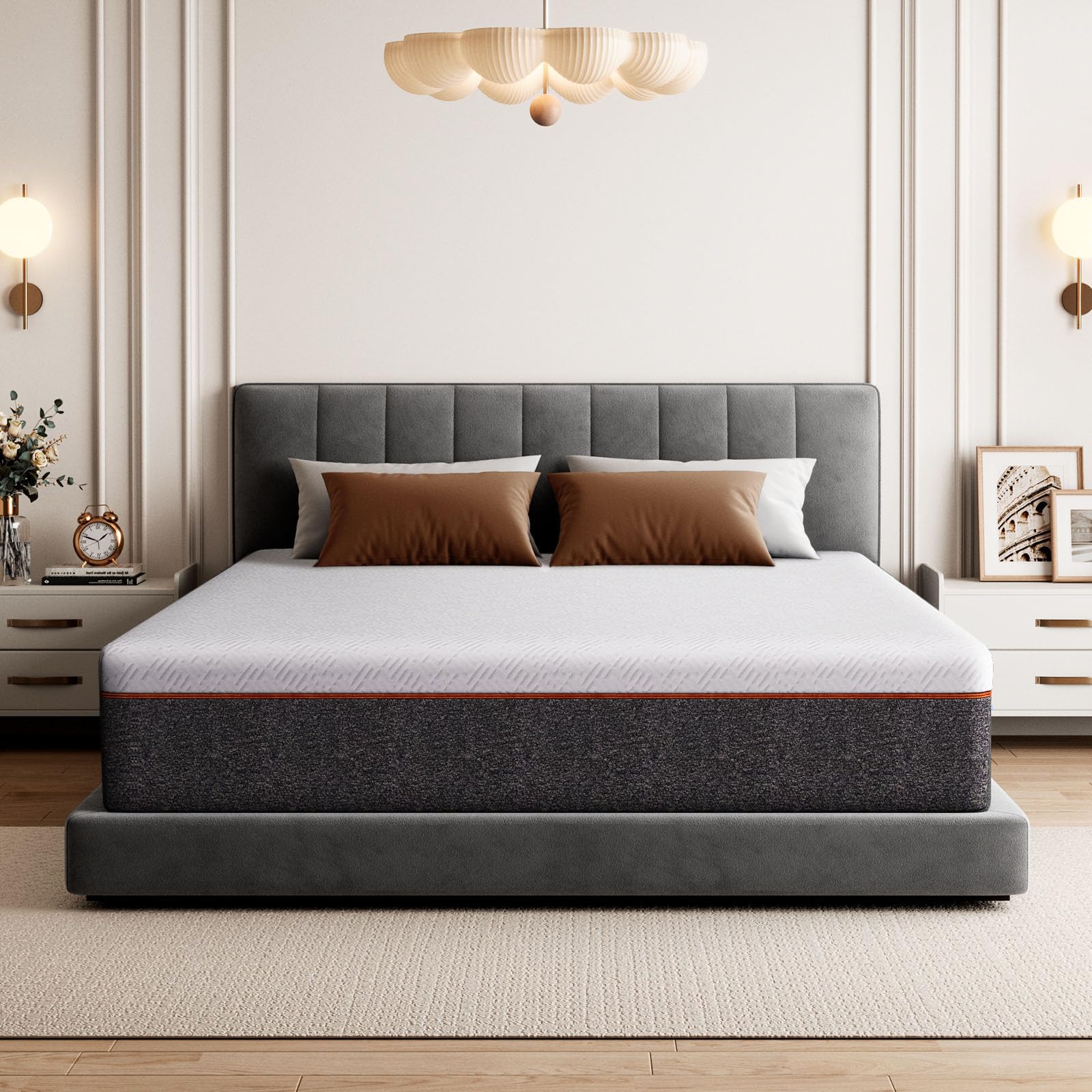 Photo 1 of Marsail 6 Inch Queen Size Mattress, Cooling Gel Memory Foam, Fiberglass Free Breathable Cooling Bed Twin Mattress, Medium-Firm in A Box