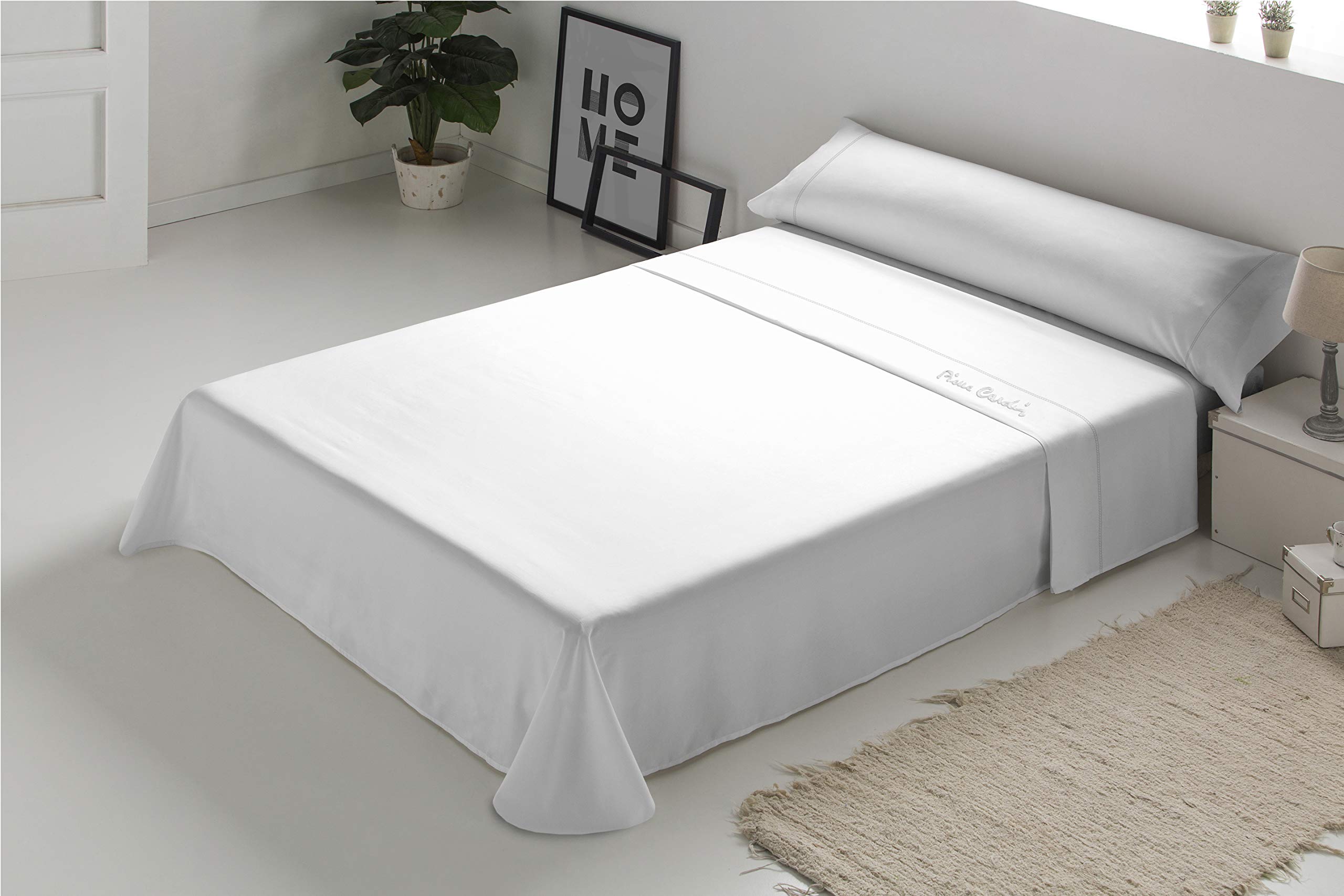 Pierre Cardin Arcadia Bedding Set, 100% Cotton, White, Bed 135 cm