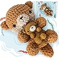 Crochetta Crochet Kit for Beginners, Crochet Starter Kit w Step-by-Step Video Tutorials, Beginner Crochet Kit for Adults Kids Women Men Complete Kit Included (Otter Mom and Baby)