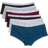 Tommy Hilfiger womens Classic Cotton Boyshort Underwear With Logo Waistband 6-pack