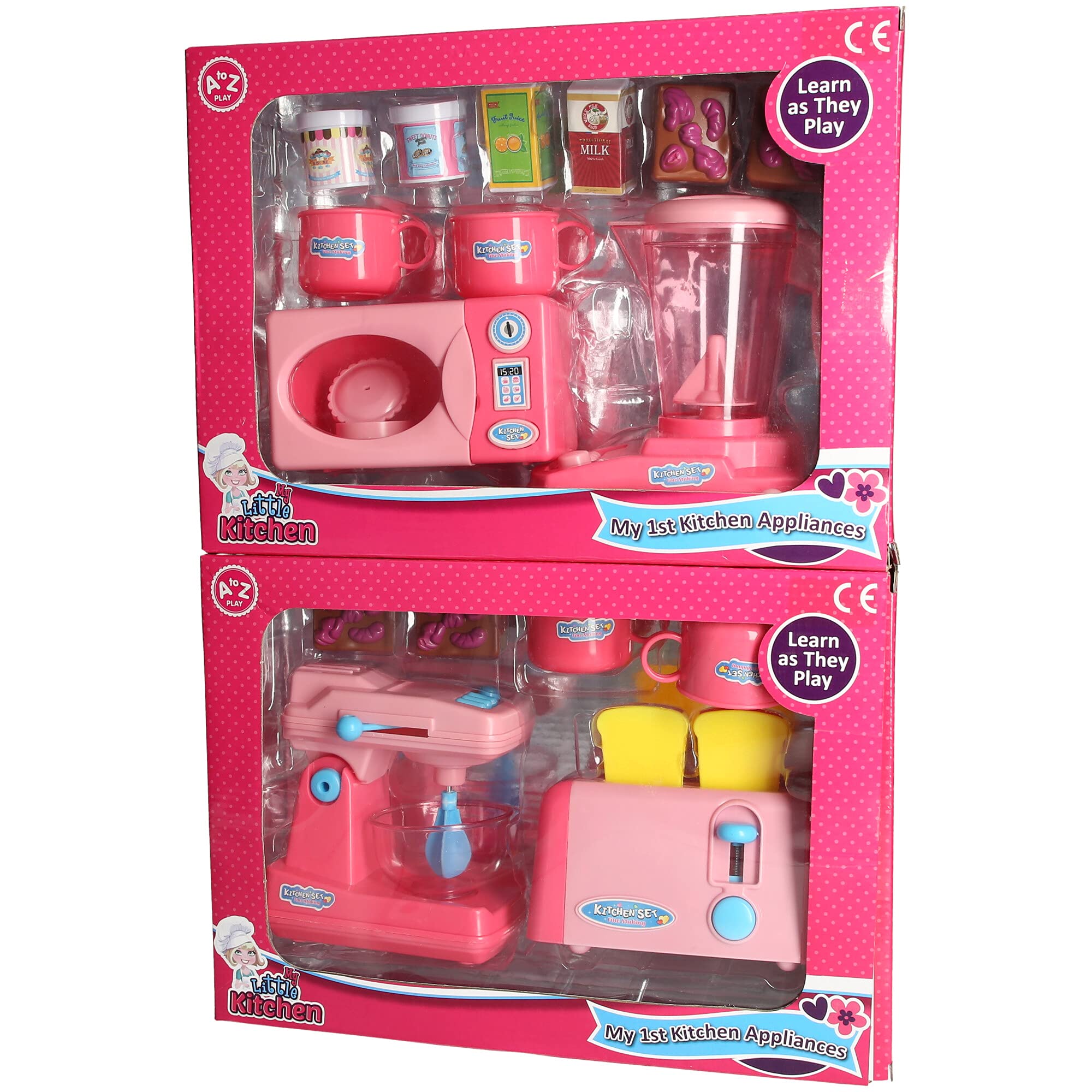 A to Z 37602 Kitchen Appliance Set, Pink
