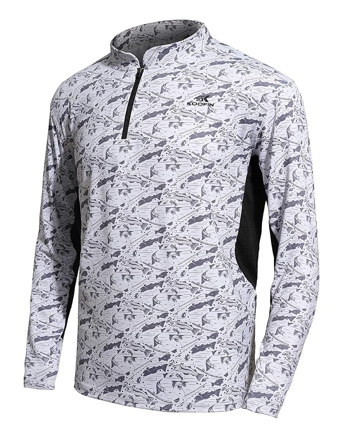 Buy Men’s Performance Vented Long Sleeve Fishing Shirt 1/4 Zip UPF50