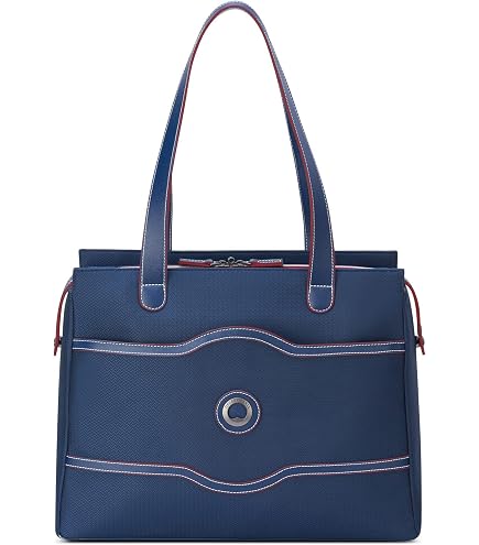 DELSEY Paris Chatelet Air 2.0, Weekender Duffle Bag, Navy Blue | Carry-On Weekender, Laptop Compartment 13 Inch, RFID Pocket, Shoe Pocket, Recycled Fabric
