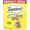 TEMPTATIONS Jumbo Stuff Crunchy and Soft Cat Treats Tasty Chicken Flavor, 5.3 oz. Pouch