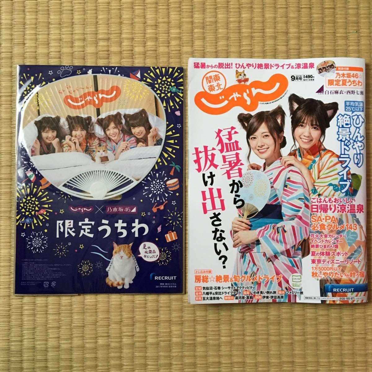 Amazon 乃木坂46 じゃらん 限定夏うちわ付き 関東 東北 白石麻衣 西野七瀬 秋元真夏 高山一実 アイドル 芸能人グッズ 通販