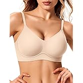 LetsJoli Jelly Bras for Women No Underwire Wireless Tshirt Bra Push Up Seamless Bralettes w Support