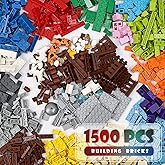 YULEEE Classic Building Blocks, 1500 Pieces Bulk Building Bricks, Basic Building Blocks Refill Packs Compatible with All Majo