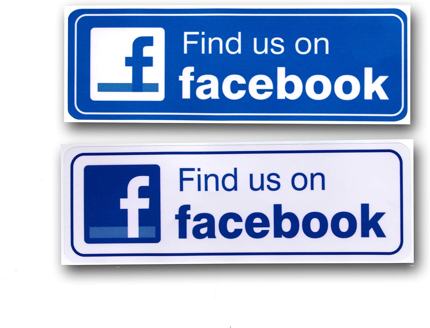 eSplanade FIND US ON Facebook Sign Sticker Decal - Easy to Mount Weather Resistant Long Lasting Ink Size (9" x 3")