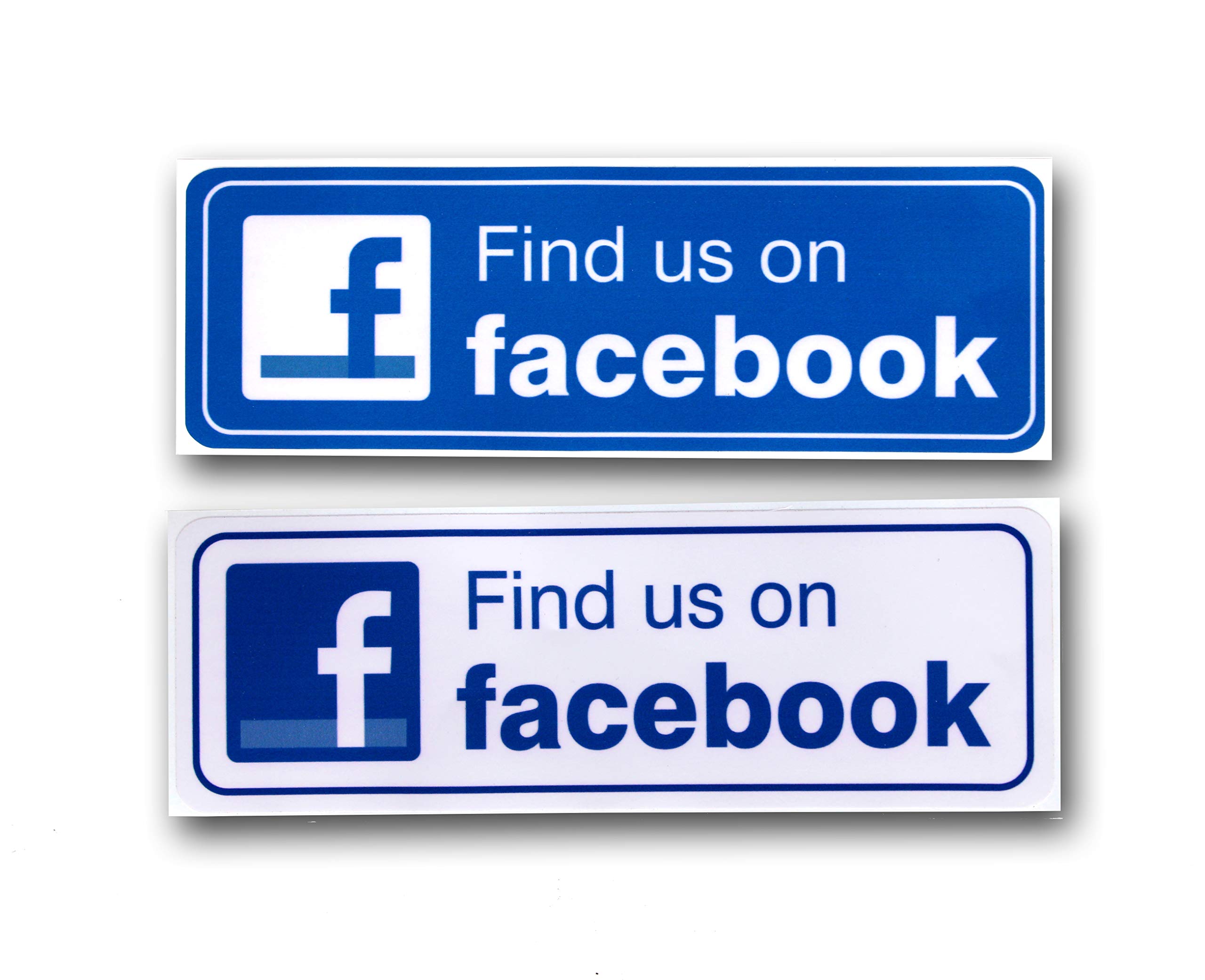 eSplanade FIND US ON Facebook Sign Sticker Decal - Easy to Mount Weather Resistant Long Lasting Ink Size (9" x 3")