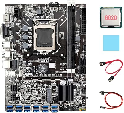 Lodokdre B75 ETH Miner Motherboard 12 PCIE to USB G620 CPU Cable Kit