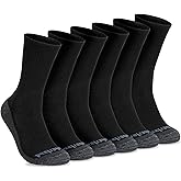 Timberland Men's Comfort Crew Socks, Arch Support, Padded Cushion, Moisture Control, Assorted 6 Pack (Size 7-12)