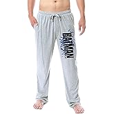 DC Mens' The Batman Movie Gotham Bat Background Logo Sleep Pajama Pants