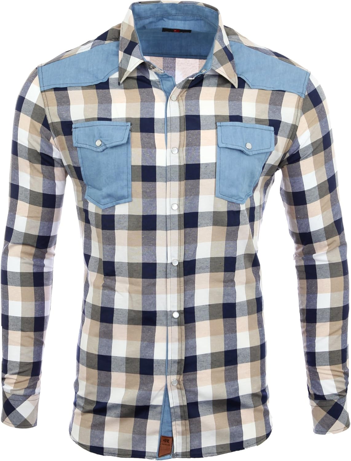 Herren Militärhemd Langarm - Baumwolle Für Outdoor & Freizeit