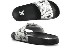 Hurley Naia Slides for Girls and Boys - Comfortable Slip-On Kids Sandals with Adjustable Strap, Unisex Slides for Indoor and Outdoor, Adjustable Sporty Slides for The Beach and Pool