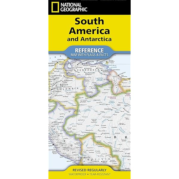 National Geographic North America Map (folded with flags and facts National Geographic North America Map (folded with flags and facts
