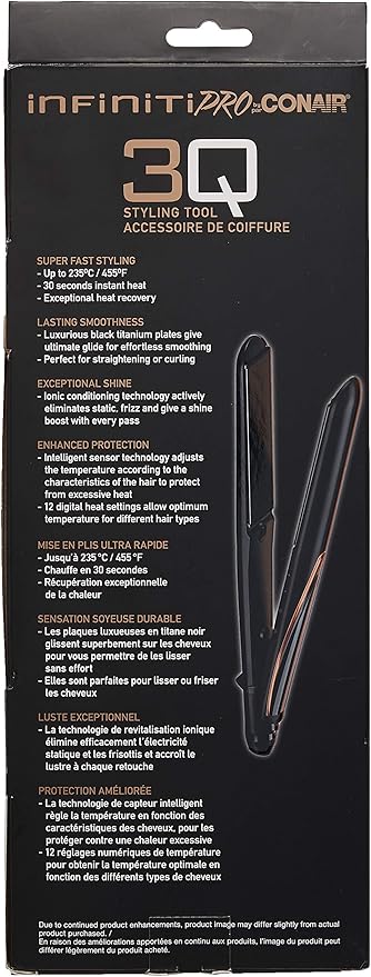 infiniti pro conair flat iron temperature guide