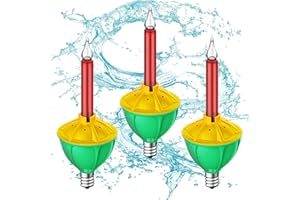 Replacement Bulbs - Pack of 3 Red Blue Yellow Color Bulbs, Compatible with Vintage Bubble Lights, Safe and Warm Glow, Reusabl