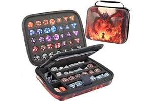 SABERMASTER Dice Storage Case Dice Bag Dice throne dnd dice tray dice holder dnd dice storage dice case Multifunctional storage Organizer Role Playing Game for Rpg Table Game (A)