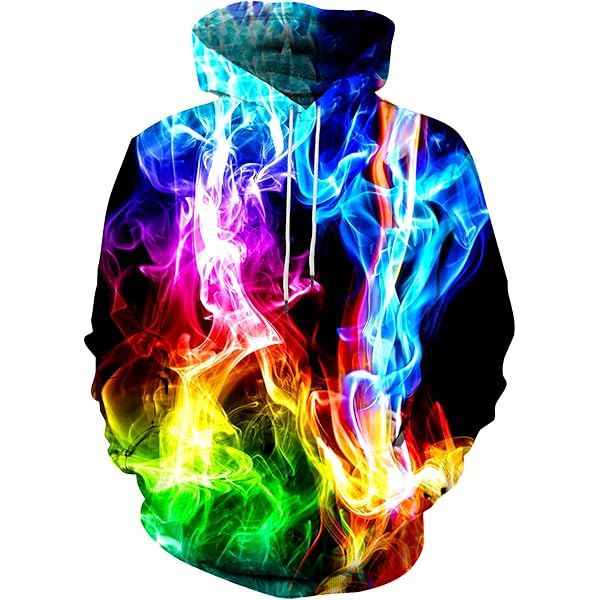 Sweat à Capuche Pour Homme - Motif éclaboussures De Peinture - Imprimé