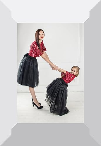 mother daughter red dresses