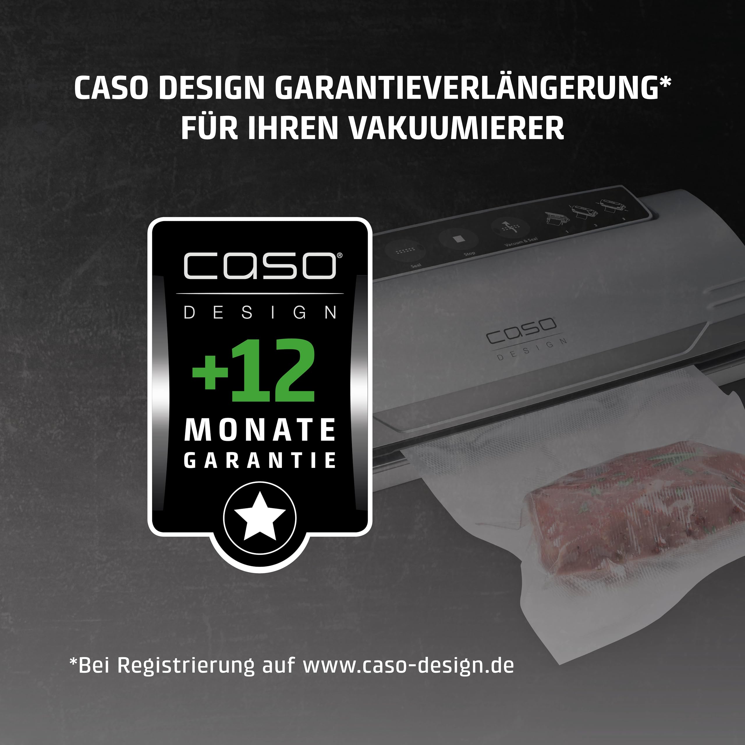 CASO VRH 790 advanced Pro - Vakuumierer, Vakuumiergerät, Testurteil Sehr Gut, 200 Vakuumiervorgänge non-stop, mit patentierter CASOTEK Liquid Funktion, doppelte Schweißnaht, inkl. Vakuumbeutel 10
