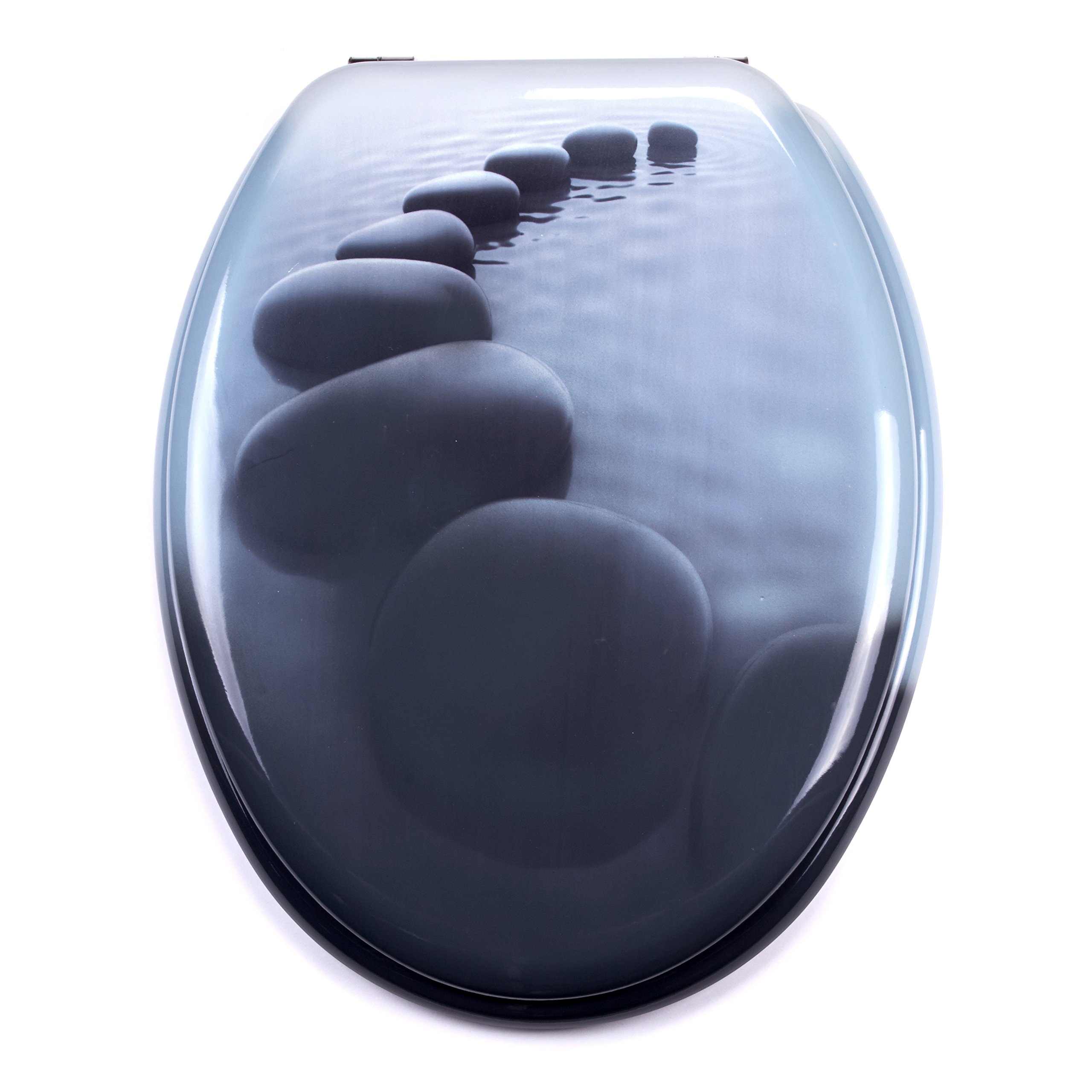 MSV "Pebble Toilet Seat, Multi-Colour