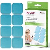 Beurer TENS Unit Replacement Electrode Gel Pads for EM59, 8 Pack, Reusable Self-Adhesive Electrodes, 20 Uses per Pad