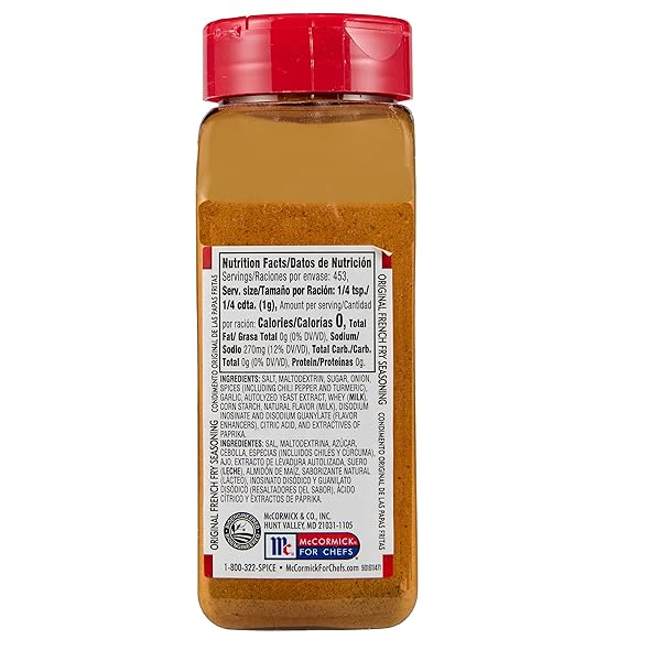LAWRY’S ORIGINAL FRENCH FRY SEASONING, 16 OZ – ONE 16 OUNCE CONTAINER OF FRENCH FRY SEASONING POWDER WITH PREMIUM BLEND OF SPICES, BEST ON FRIES, POTATOES, VEGETABLES AND MORE