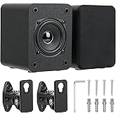 Saiyin Wall Mount Passive Speakers, Indoor Rear Surround Sound Speakers, Stereo Speakers for Midrange & High-Frequency, Passive Bookshelf Speakers for Home Theater, Receiver or Amplifier Required