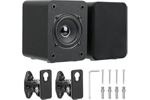 Saiyin Wall Mount Passive Speakers, Indoor Rear Surround Sound Speakers, Stereo Speakers for Midrange & High-Frequency, Passive Bookshelf Speakers for Home Theater, Receiver or Amplifier Required